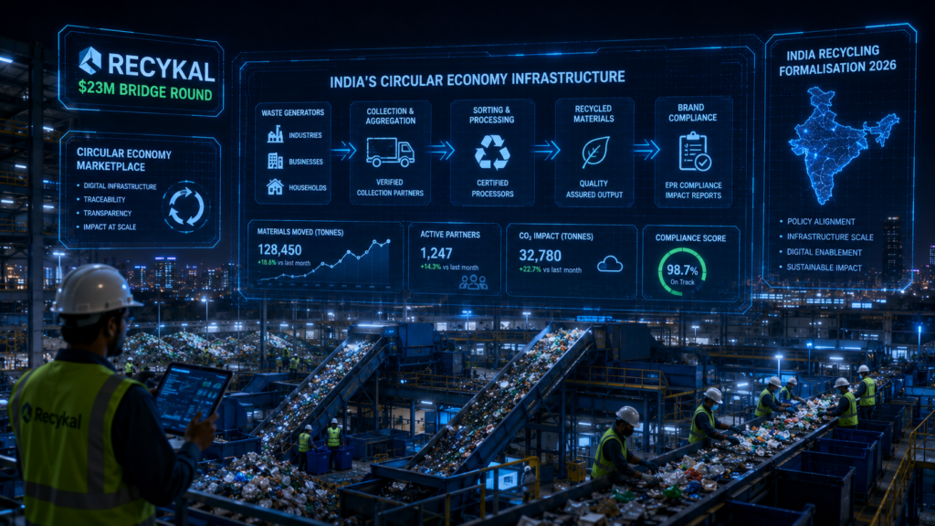 Recykal $23M Bridge Round Circular Economy India 2026