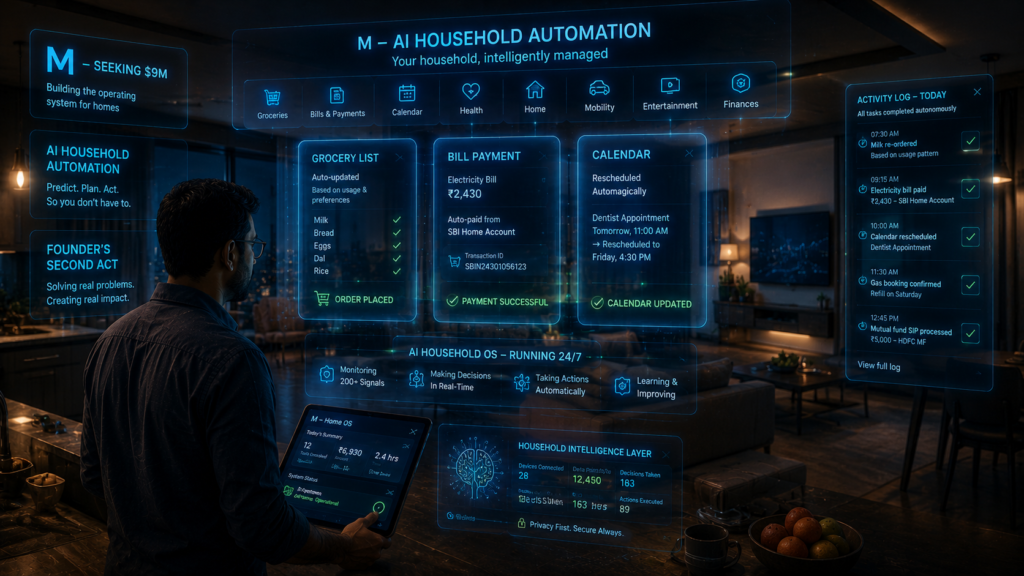 Dunzo Founder M AI Household Automation 2026