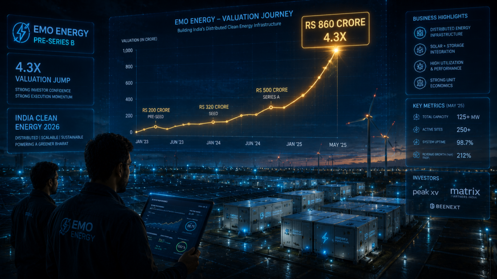 EMO Energy 4.3X Valuation Rs 860 Crore India 2026