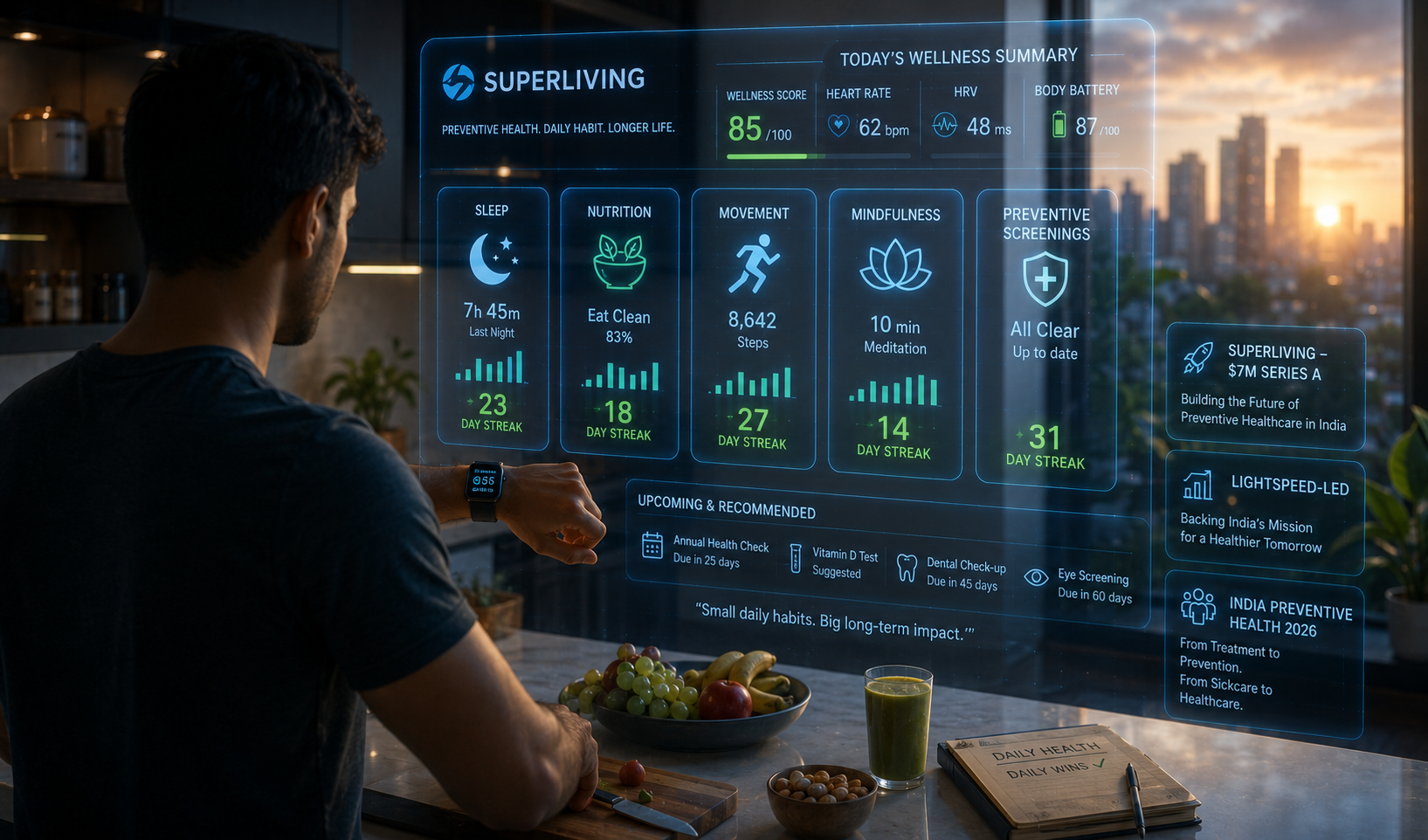 SuperLiving $7M Series A Lightspeed Preventive Health 2026