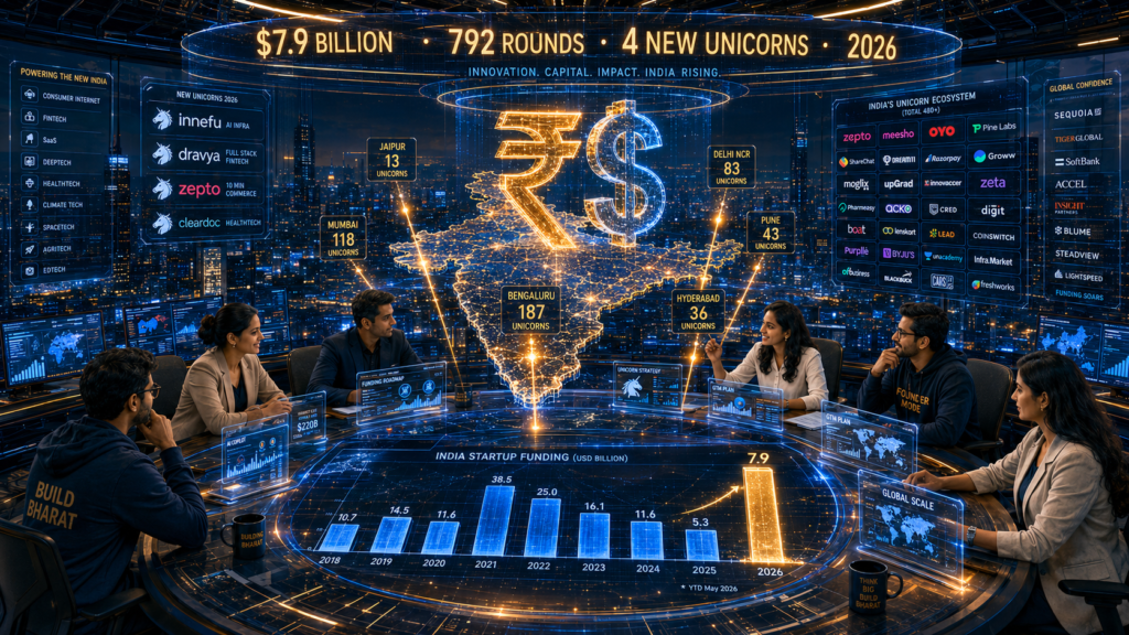 India's Startup Ecosystem Just Crossed $7.9 Billion in 2026 Funding India $7.9B Startup Ecosystem