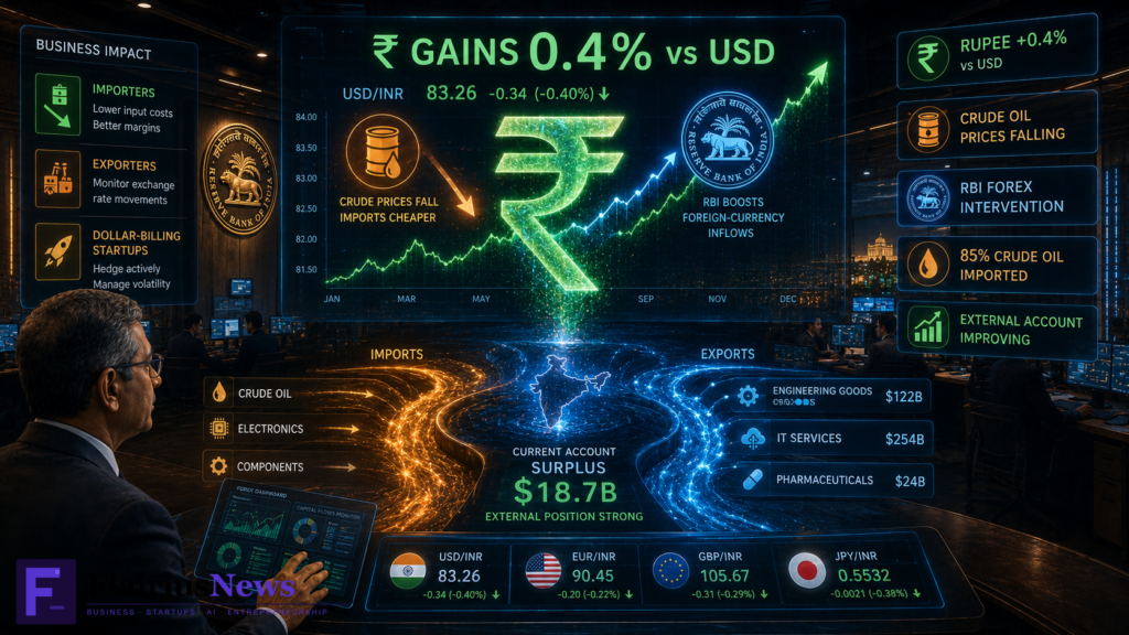 Indian rupee strengthening June 2026