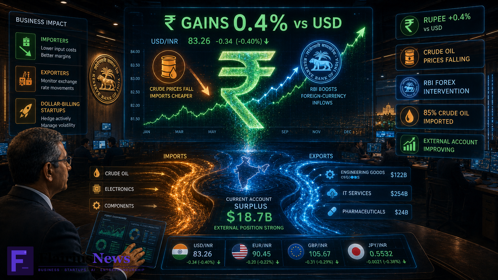 Indian rupee strengthening June 2026