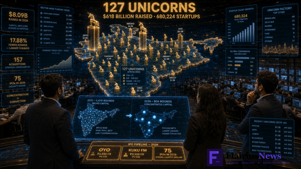 India startup ecosystem 2026 unicorns