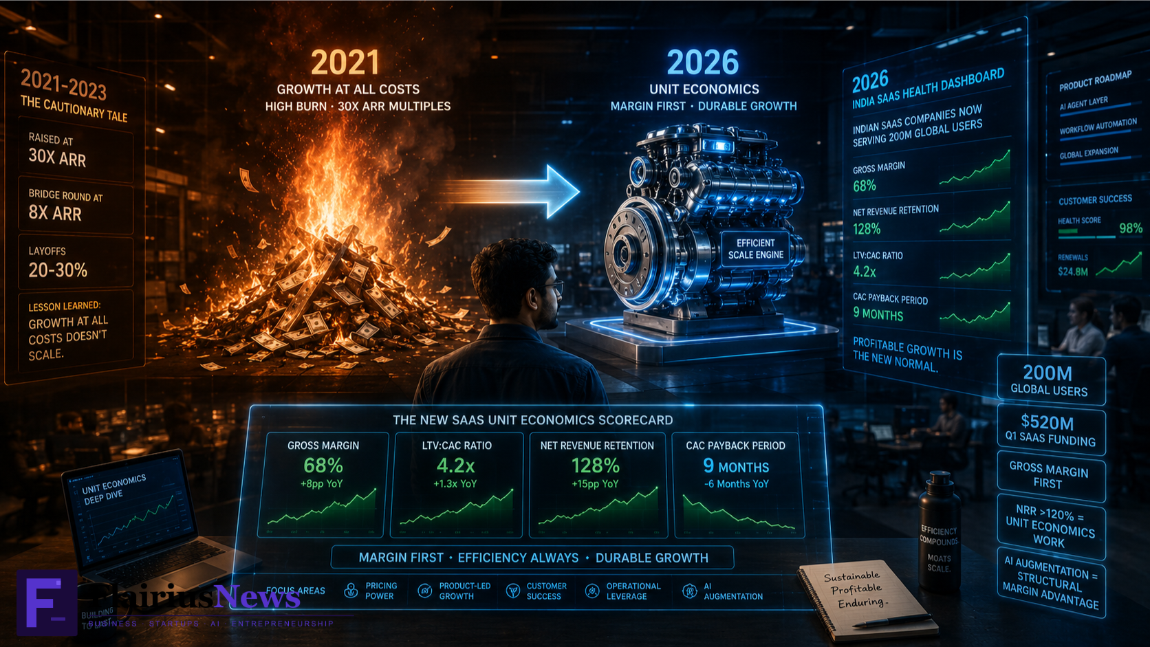 India SaaS Profitability FY26 Burn Rate Reduction