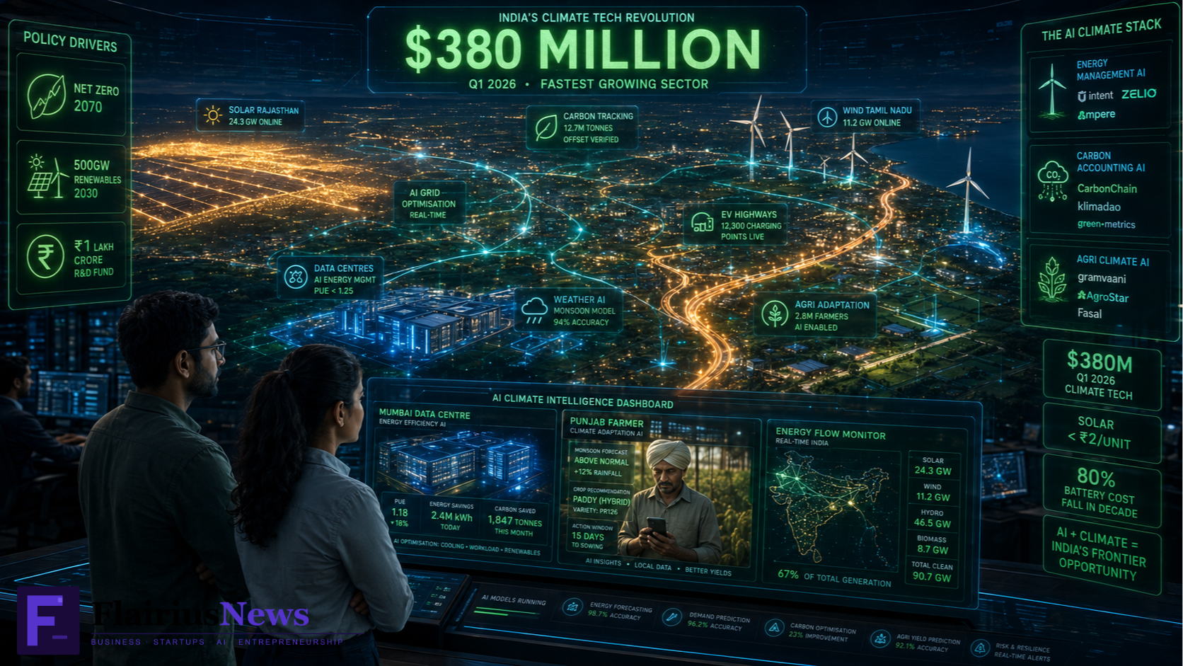 India Climate Tech AI Funding $380M Q1 2026
