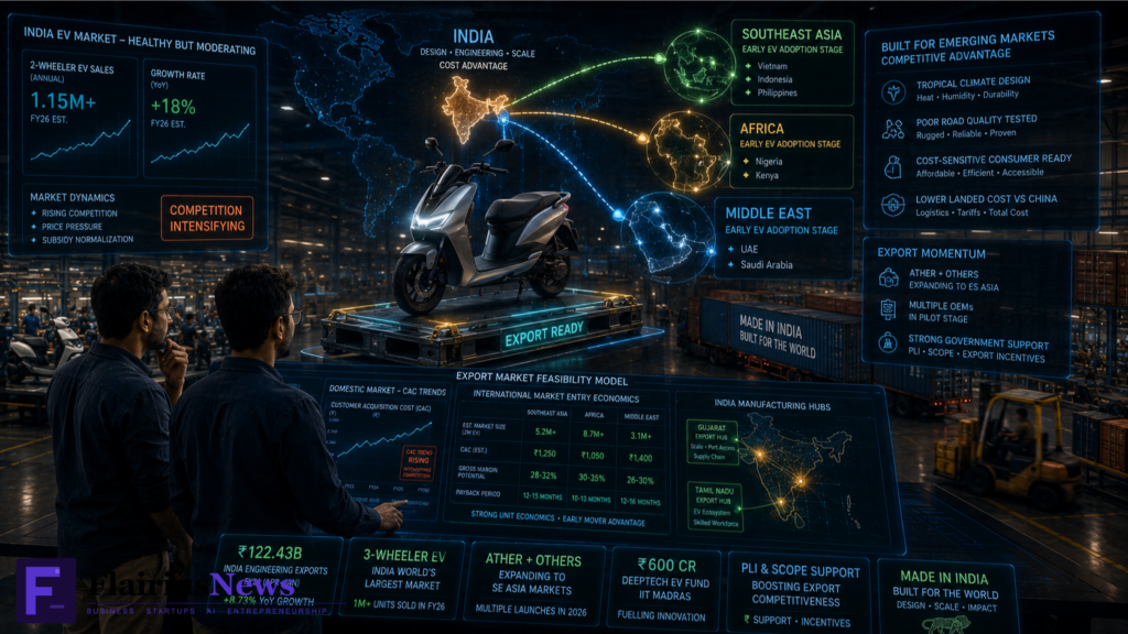 India EV Startup Export Strategy Southeast Asia Africa 2026