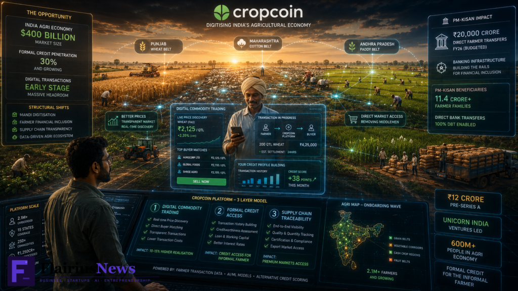 Cropcoin Agritech Digital Finance India Farmers 2026 Image