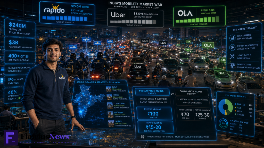 Rapido $240M Prosus India Mobility War 2026