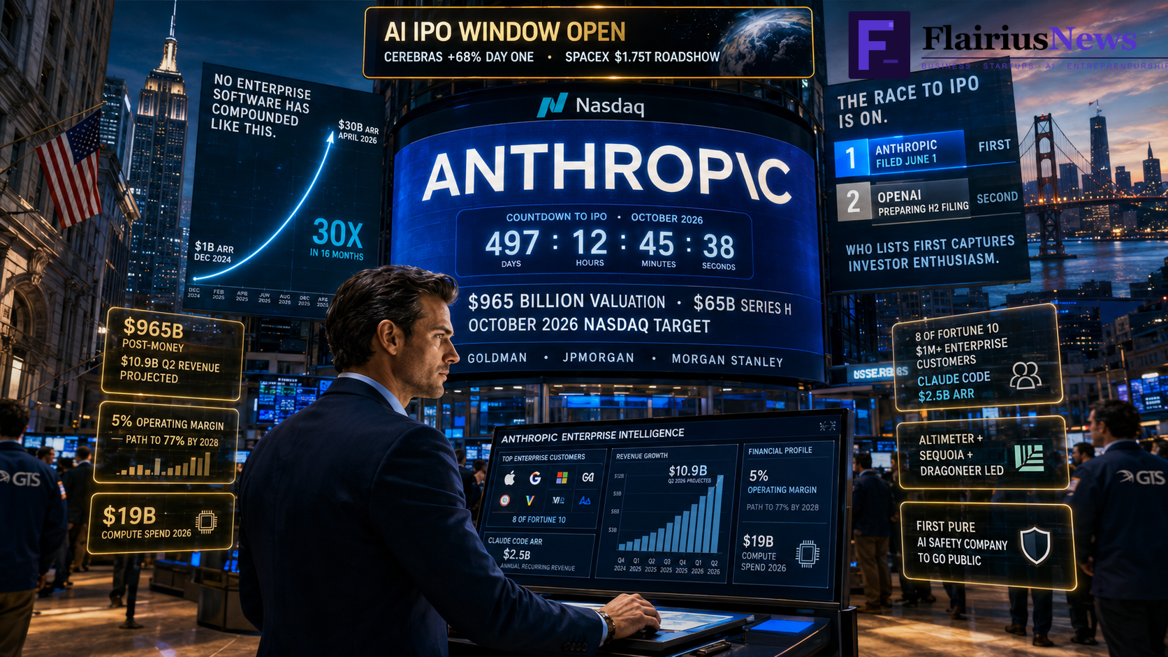 Anthropic IPO $965B Valuation Nasdaq AI Race 2026