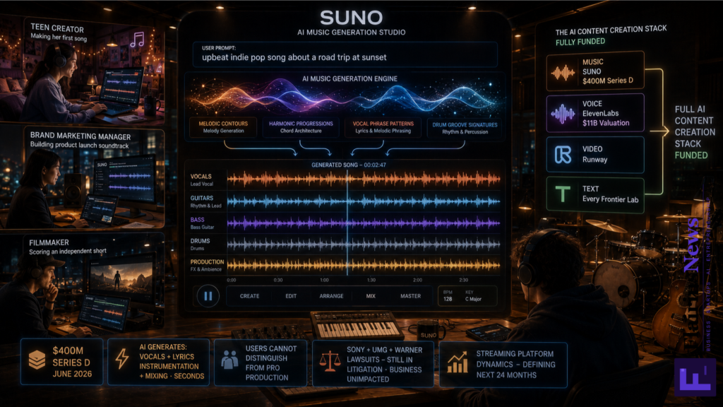 Suno $400M AI Music Generation Platform 2026