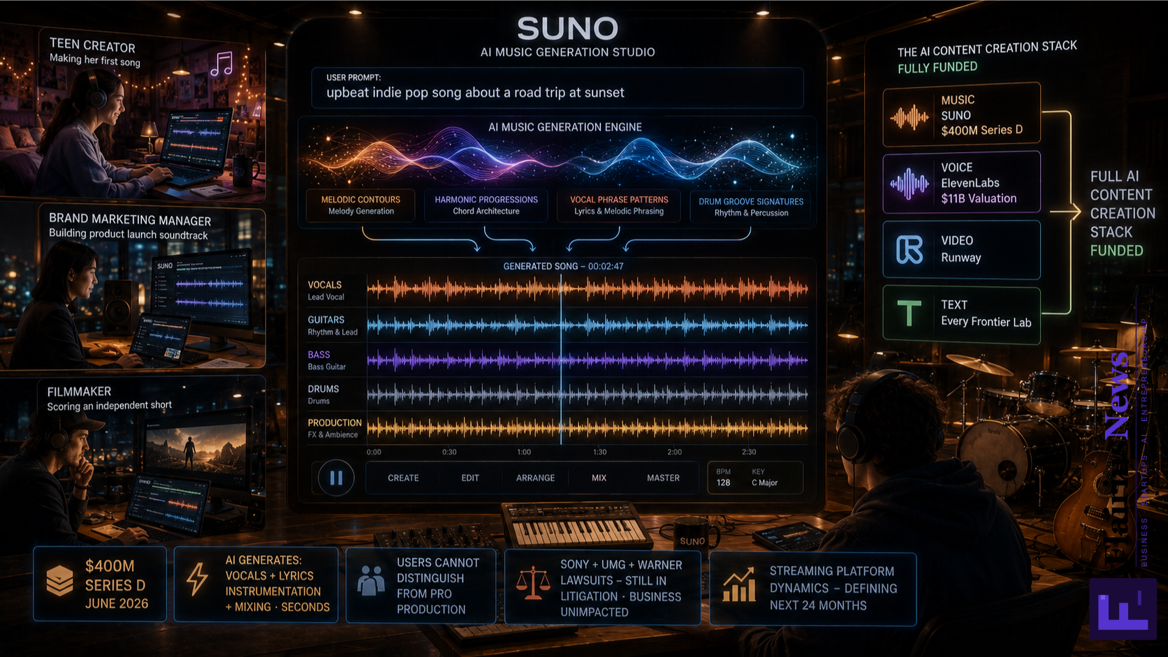 Suno $400M AI Music Generation Platform 2026