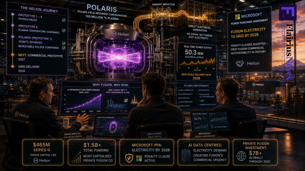 Helion $465M Fusion Energy Series G Thrive Capital 2026