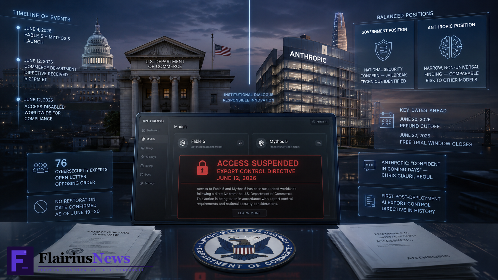 Anthropic Fable 5 Mythos 5 US Export Ban 2026