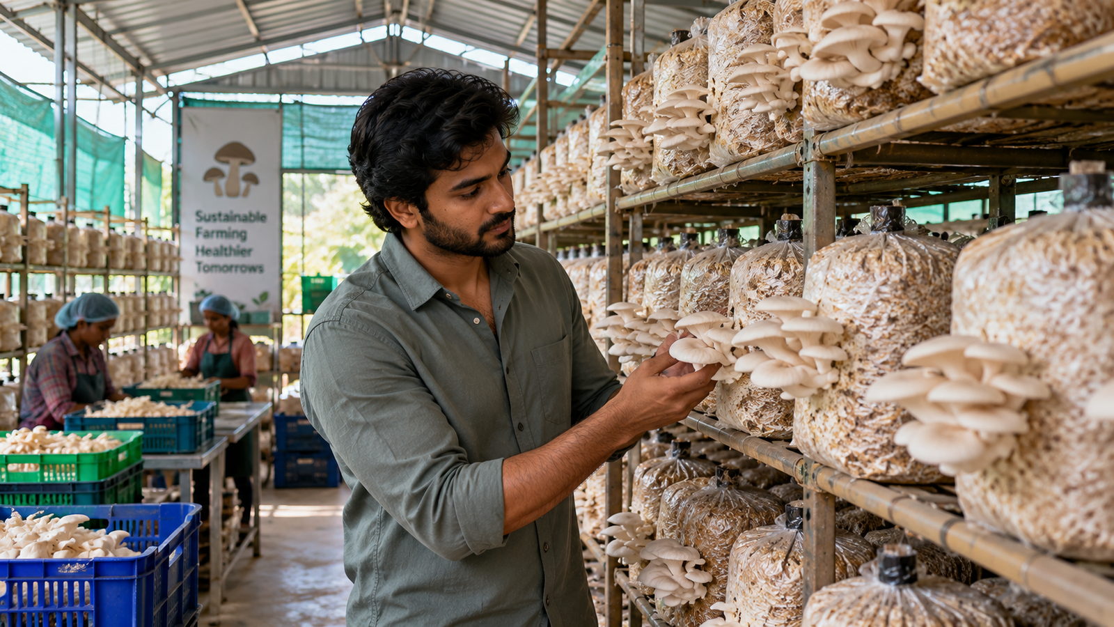 Bengaluru Entrepreneur Mushroom Farming Story